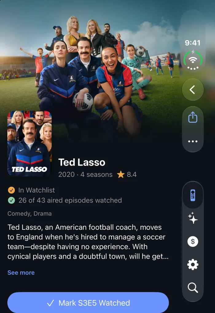 iPhone Duo closed: Ted Lasso's page